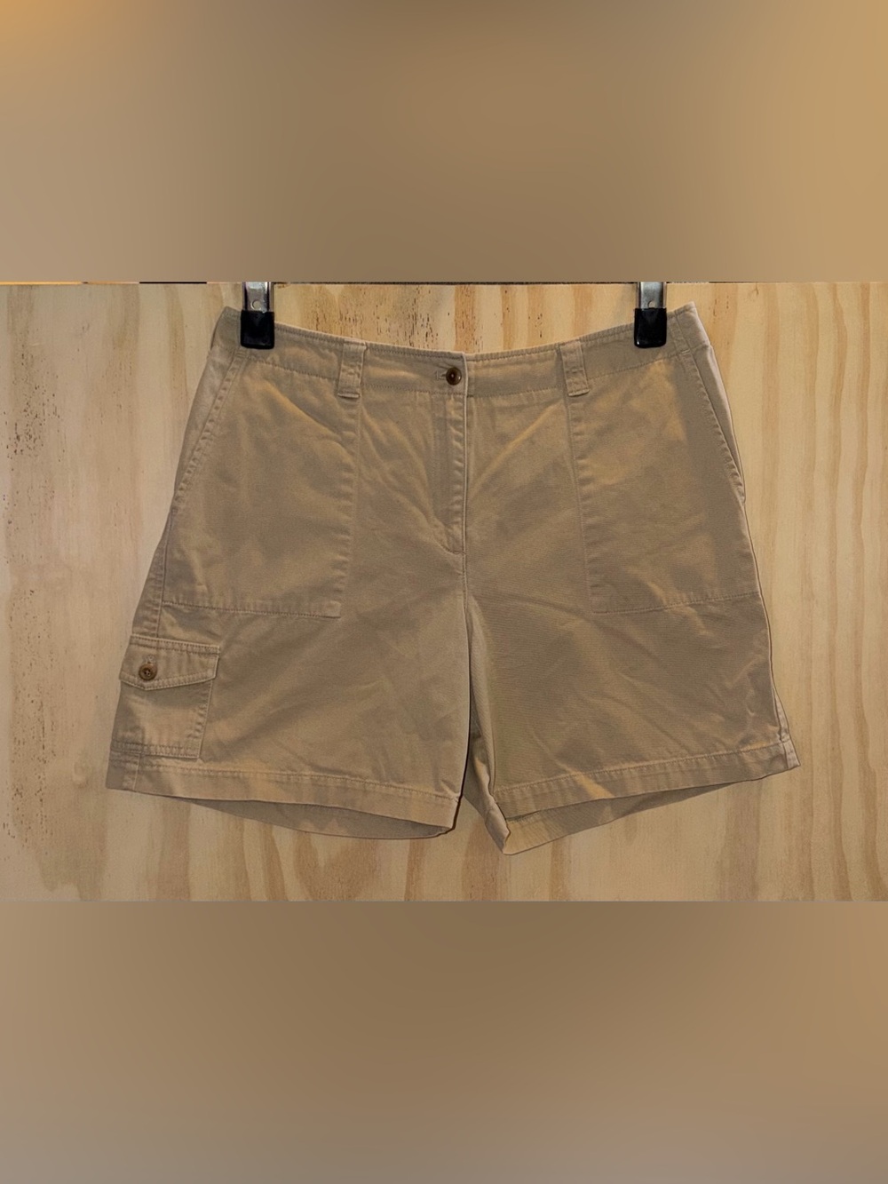 Lauren Ralph Lauren Cargo Shorts Women’s 12 Beige Cotton Utility Pockets Casual